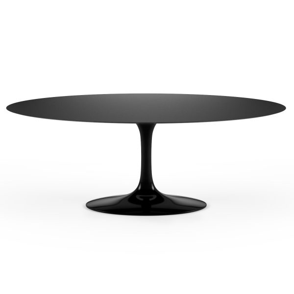 Tulip Oval Table Laminate Black Zu verkaufen
