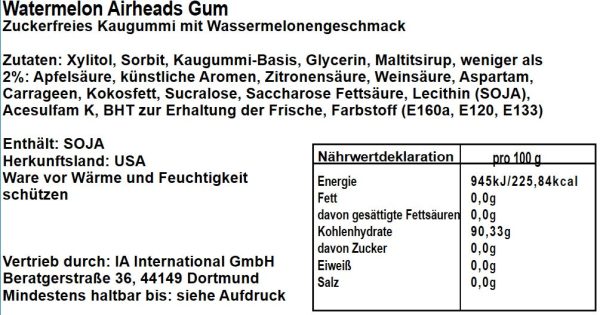 Airheads Gum Watermelon 33g Jetzt online – Bild 2