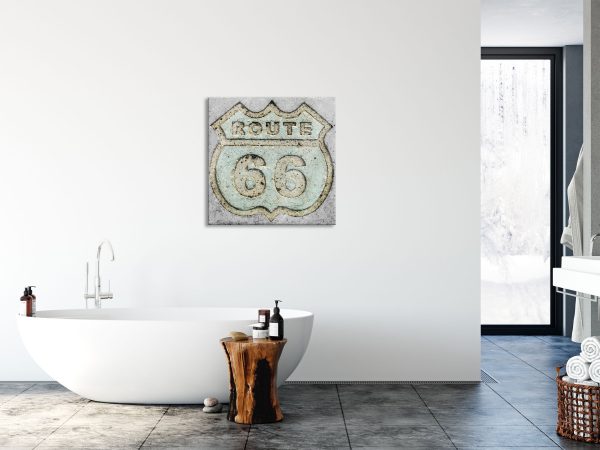 Route 66, Glasbild Quadratisch Rabatt – Bild 4